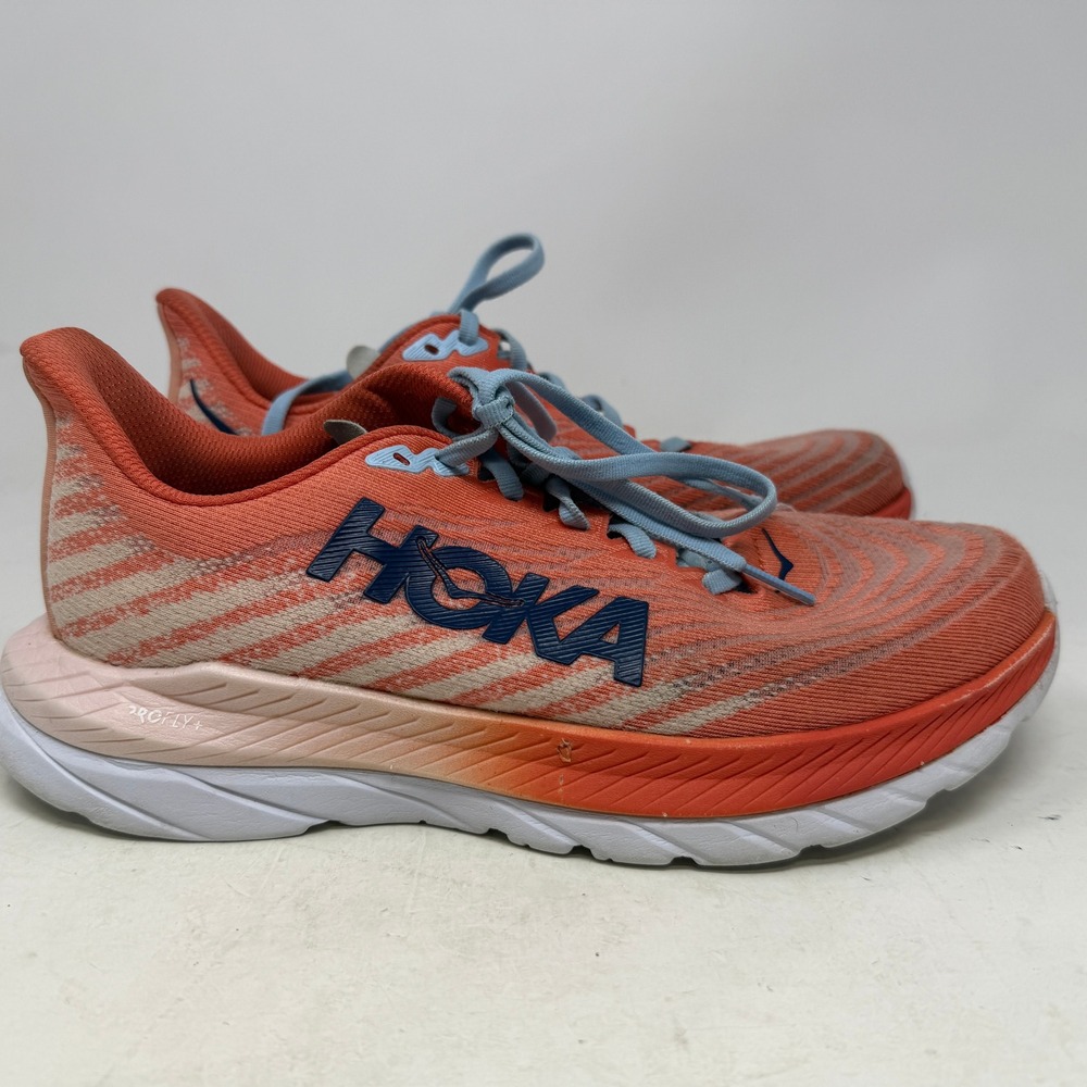 Hoka Running Shoes Womens 8 Mach 5 Copper Papaya 1127894 EUC